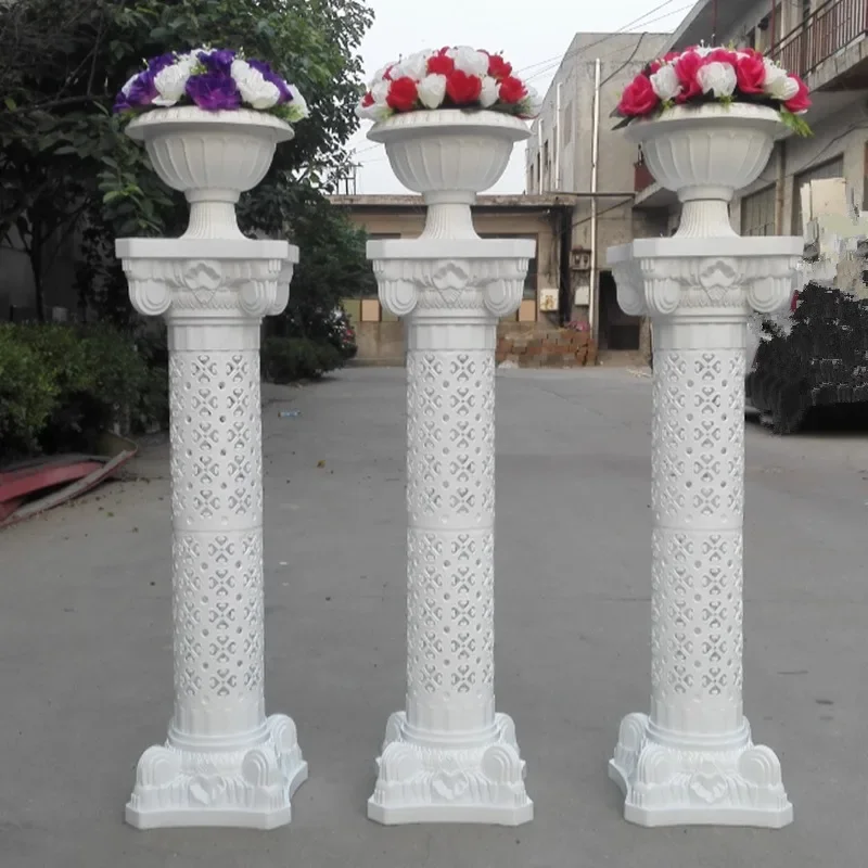 

2 Pcs Wedding Flower Stand Roman Column Road Guide Flower Basket Guide Flower Wedding Supplies Event