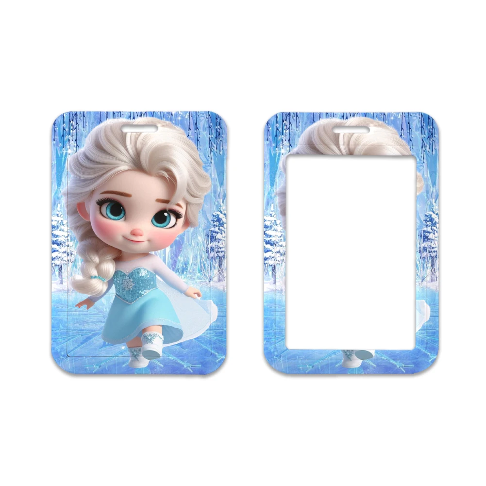 Cartoon Elsa Anna Frozen Lanyard For Keys ID Credit Bank Card Cover Badge Holder Phone Charm Lanyard Keychain Accessories