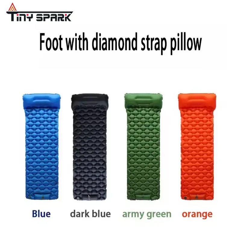 Customized Outdoor 40D Nylon TPU Waterproof Inflatable Sleeping Pad, Lightweight Self-inflatable Sleeping Pad with Built-in Pump