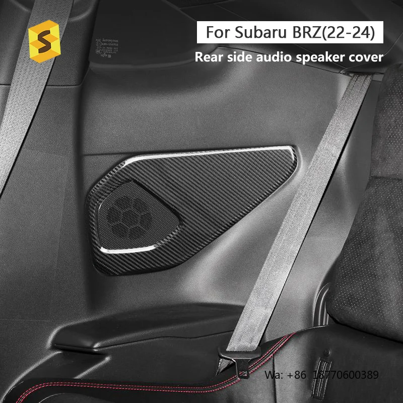 ShaSha Car Exterior Accessories Carbon Fiber Rear Side Audio Speaker Cover for Subaru BRZ Toyota 86  Car Accessories 2022-2024