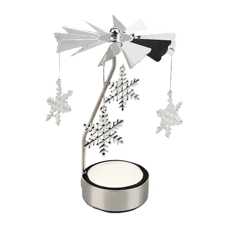 Rotary Holder Creative Rotating Candlestick Tea Light Holder Party Gift for Women Wife Children Girl
