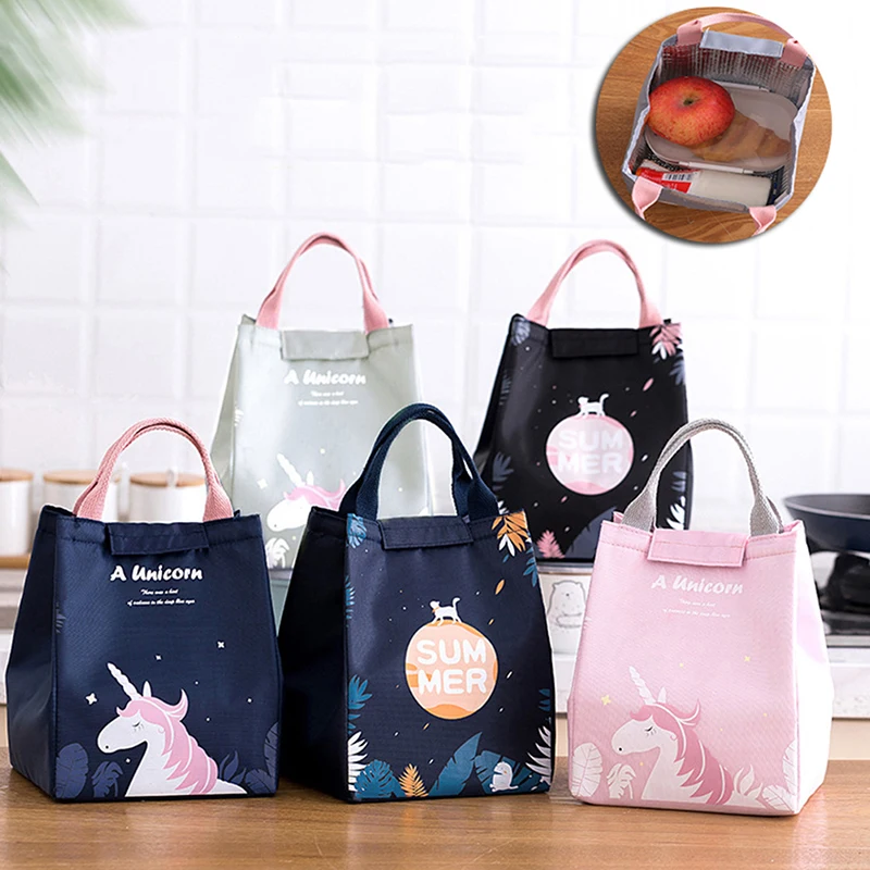 

Functional Pattern Cooler Lunch Box Portable Insulated Canvas Lunch Box Bag Tote Canvas Lunch Bag Insulation Package Portable