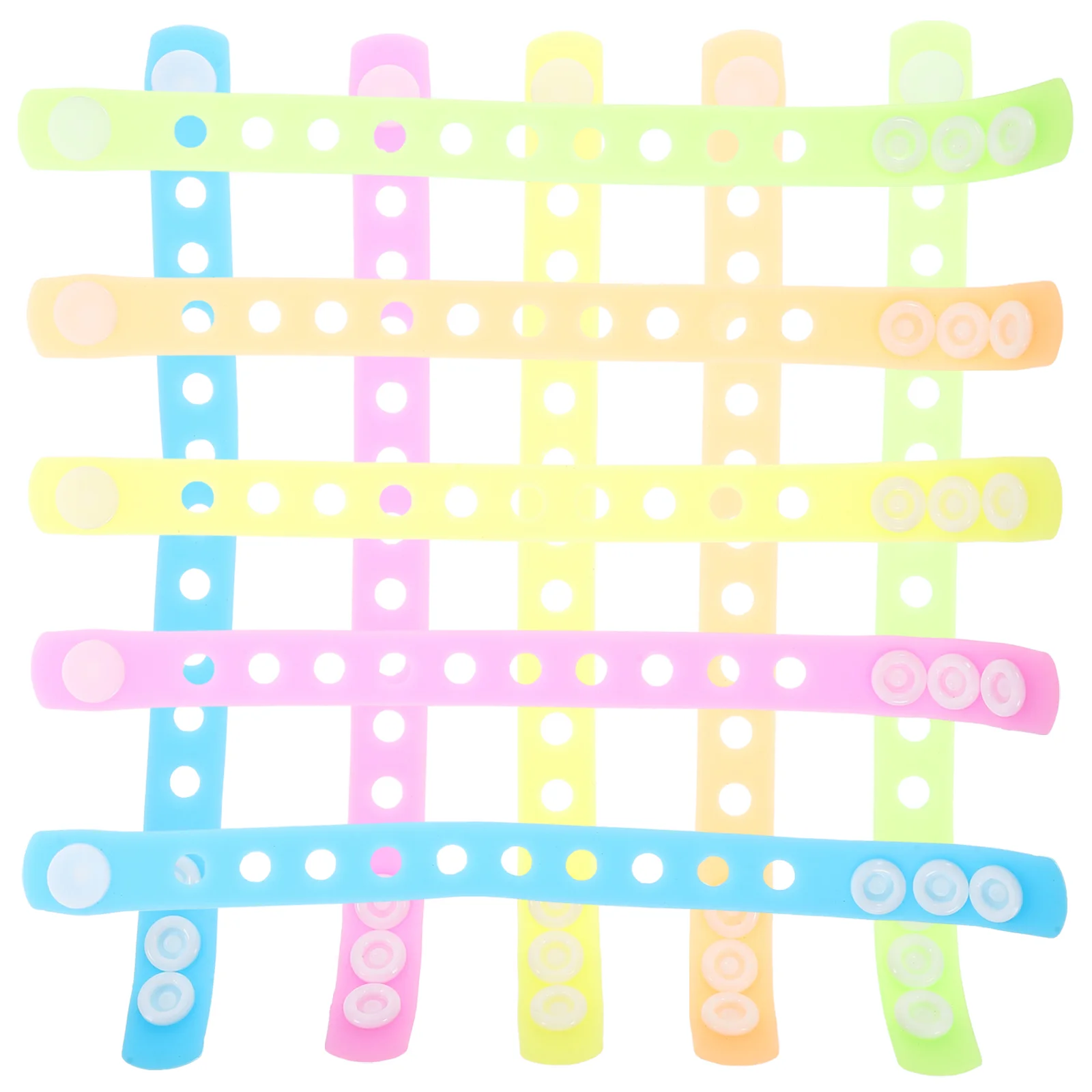 

10 Pcs Night Glow Bracelets PVC Soft Jelly Luminescent Party Accessories 5 Colors Kids Birthday Wedding Favors