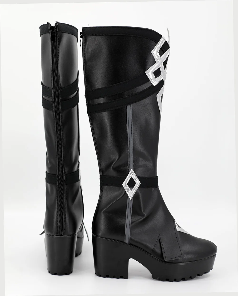 Genshin Impact Fatui Harbinger Capitano Cosplay Shoes Custom Made Leather Boots