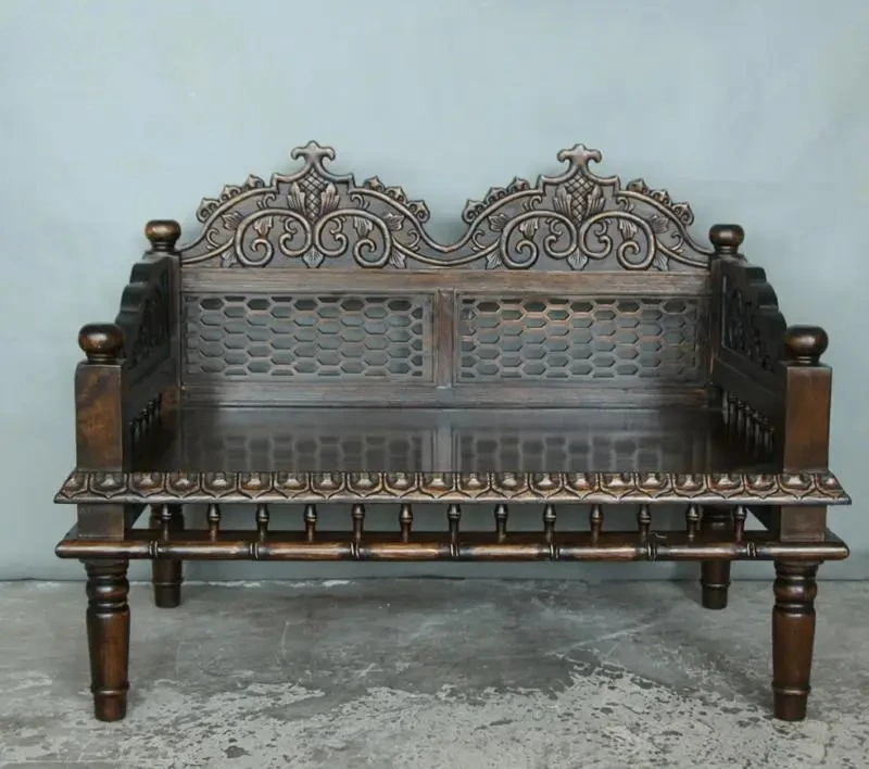 เฟอร์นิเจอร์ขนาดเล็ก ห้องนั่งเล่น โซฟาห้องนอน สไตล์โมร็อกโก ไทย 3 คน โซฟาไม้เนื้อแข็ง