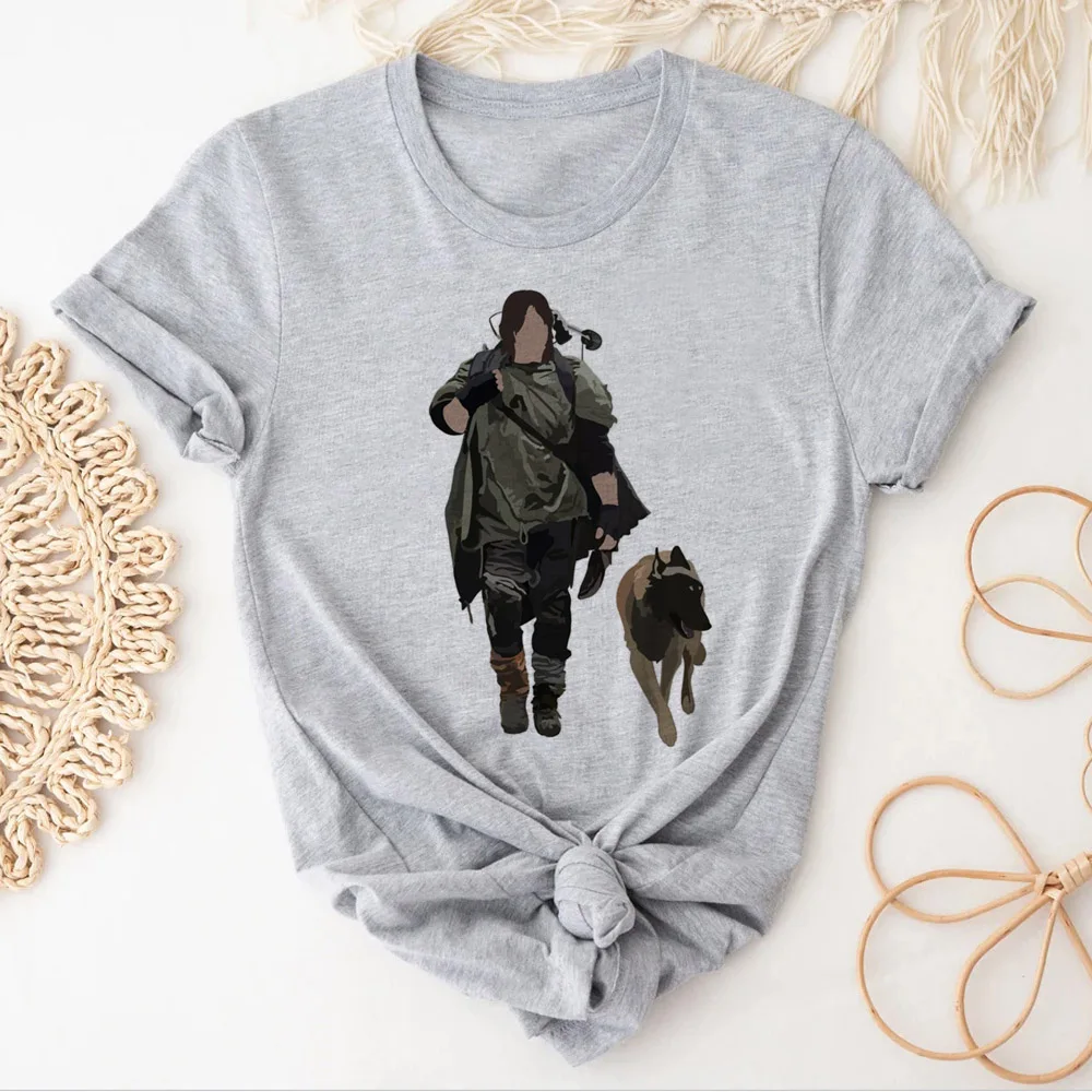 Daryl Dixon Tee women streetwear Japanese comic t-shirts female 2000s funny clothing