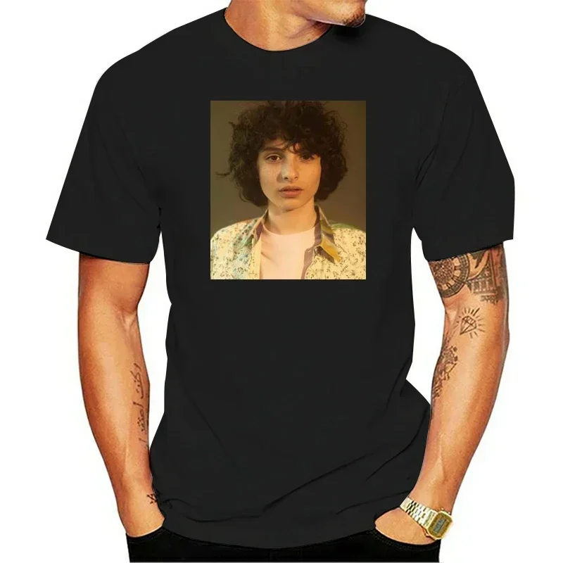 T-shirt New Finn Wolfhard White Tops O Neck Adult Tee Shirt novelty Men oversized harajuku men clothing Cartoon Casual fashion