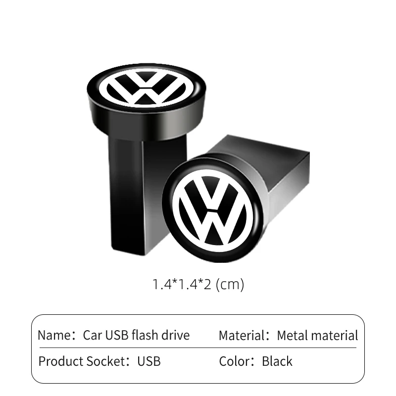 Car USB Flash Drive 16GB 32GB 64GB Memory Device For VW GTI Polo Passat Golf Scirocco Tiguan Jetta T-ROC Touareg Touran CC