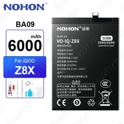 NOHON Lithium Polymer Battery for Vivo iQOO Z8X Z7X Z6X Z5X Z1X Z1 Z3 Z5 Z6 Z7 Replacement Phone Batteries Bateria + Tools