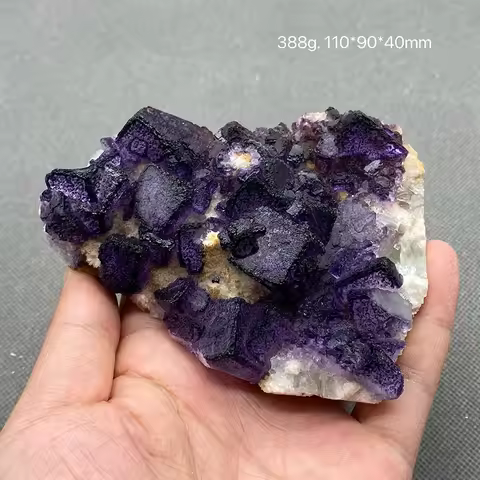 100% Purple Fluorite Raw Stone Mineral Specimen Healing Crystal Collection
