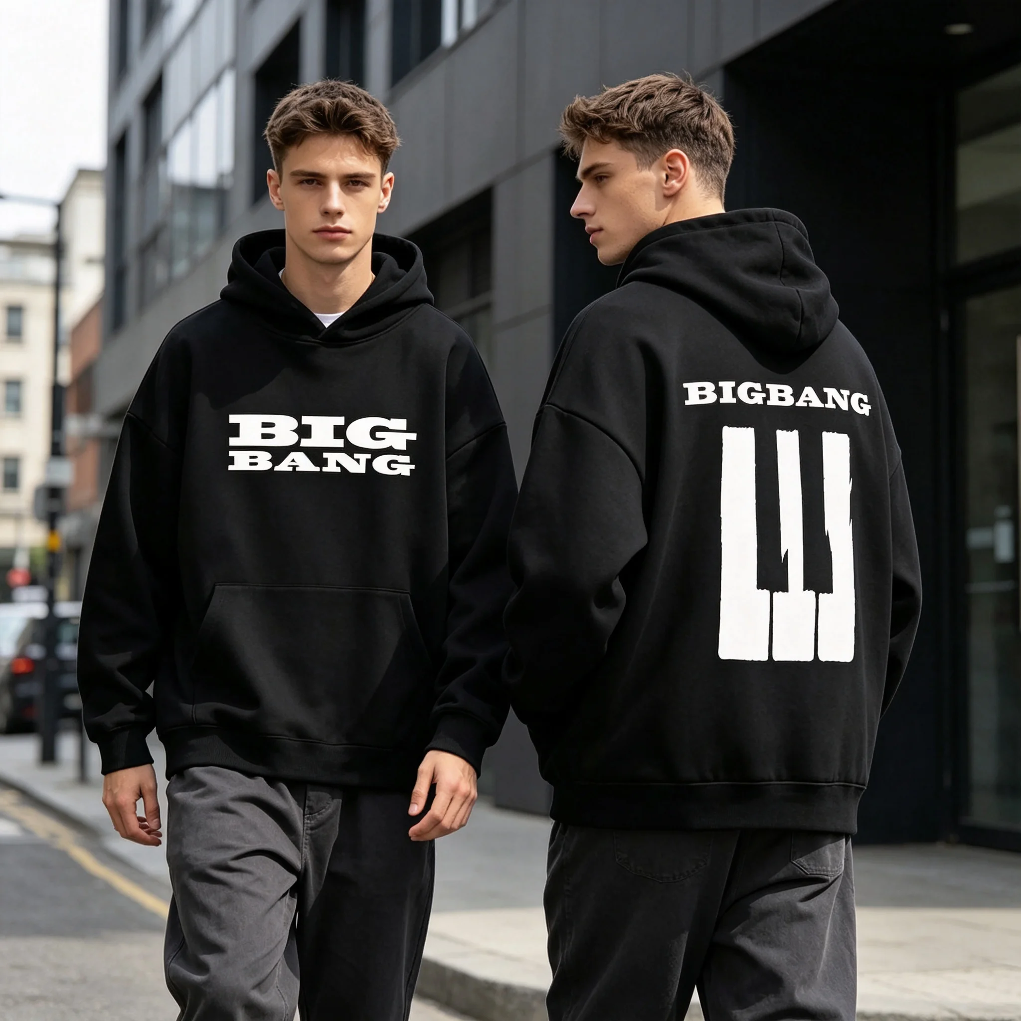 2026 Bigbang 20th Anniversary Concert Bigbang Letter Unisex Hoodie Front Back Print Kpop Fans Oversized Pullover Sweatshirt