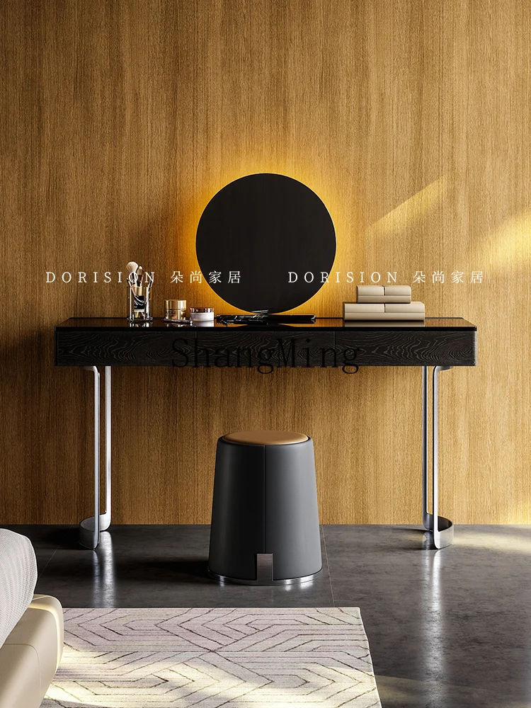 

CL Minimalist Dressing Table Vintage Style Master Bedroom Desk Modern Simple High-end Solid Wood Makeup Table