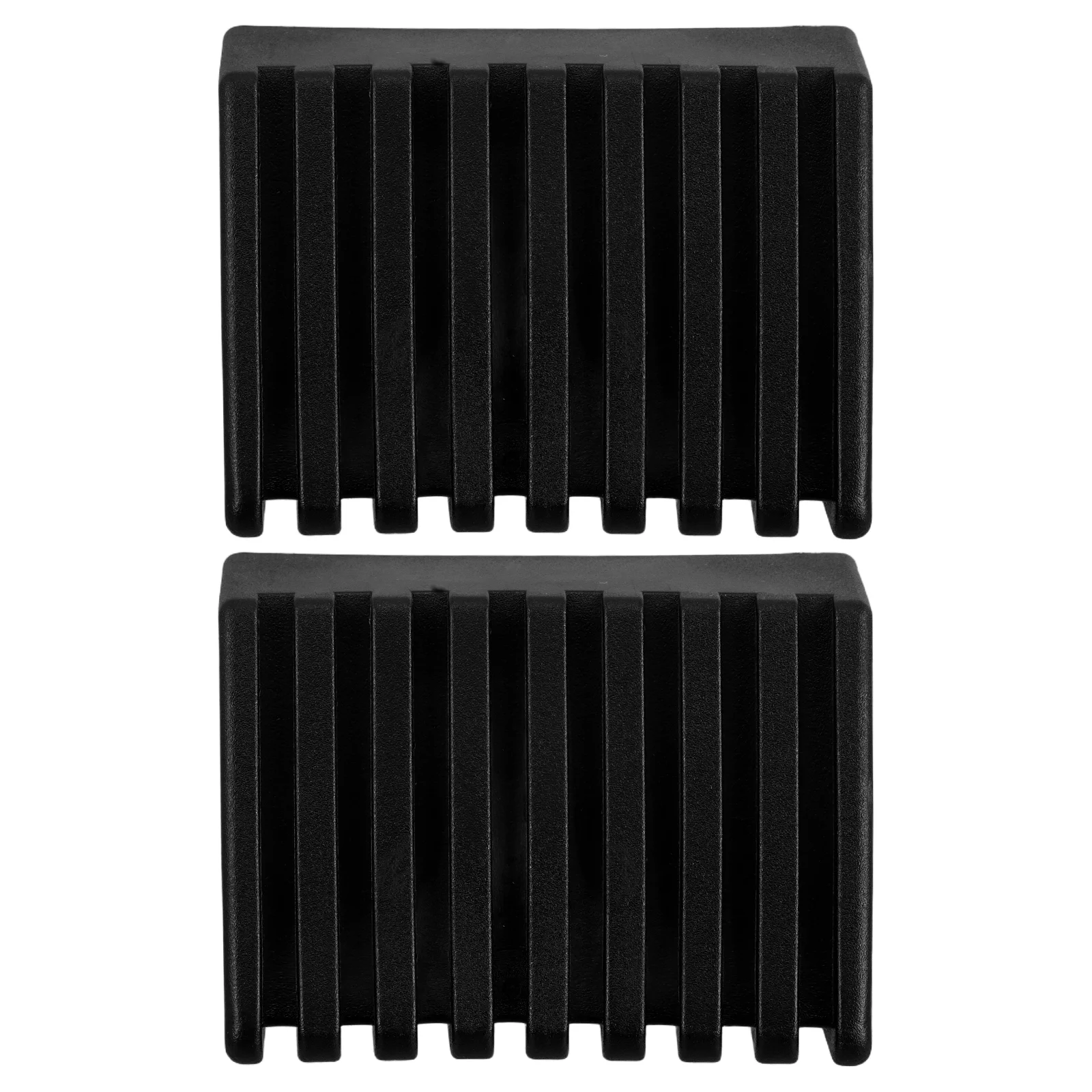 

2 Pcs Square End Caps Furniture Accessories Plastic Floor Protectors Antislip Gym Equipment Pad Workout Foot Cover