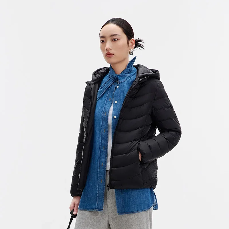 Chericom Dames Donsjack Winter Warm Kort Lichtgewicht Pufferjassen Capuchon Rits Waterdicht Gewatteerde Jassen Vrouwelijke Y309002Y