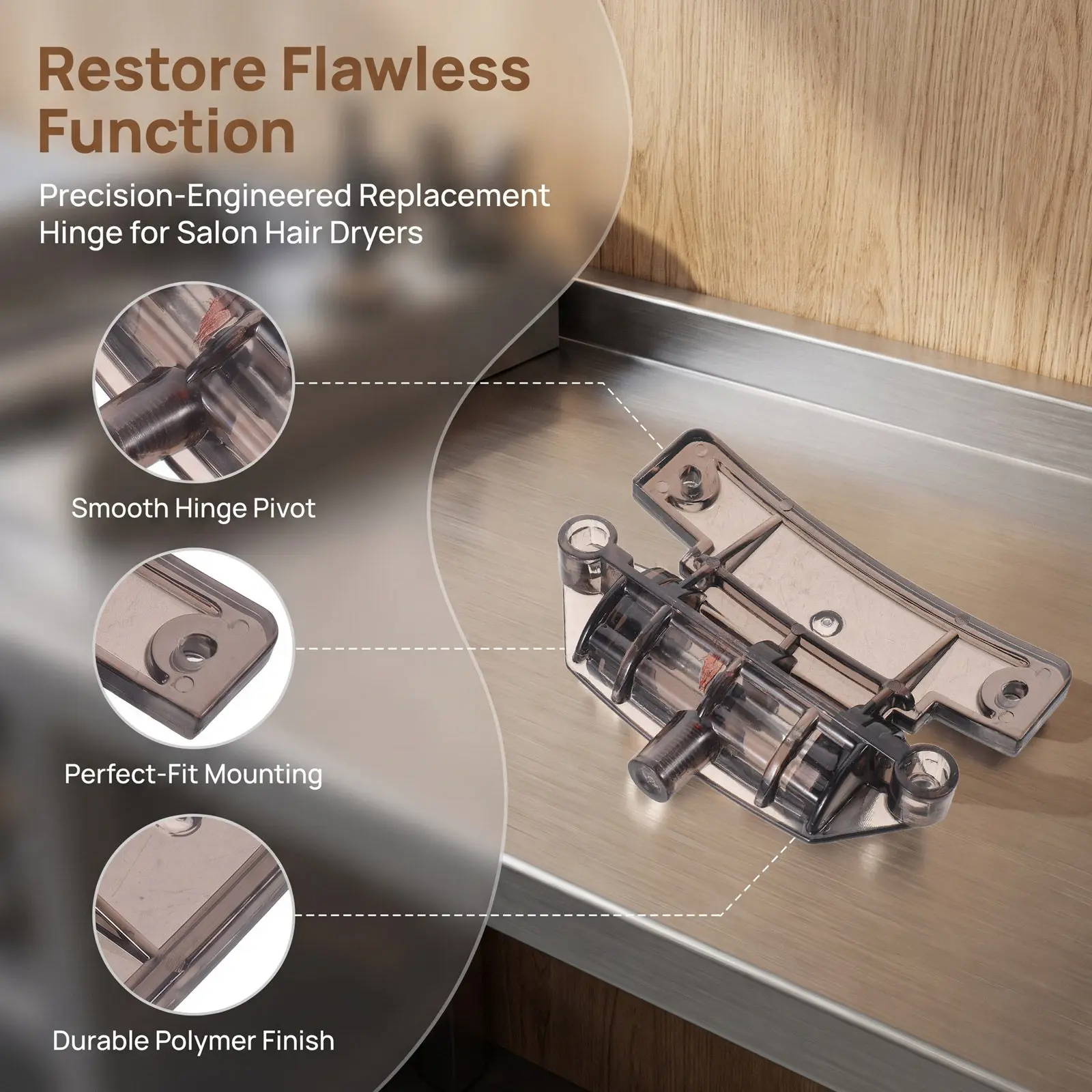 Heater Grille Connector Replacement Vertical Heater Spare for Standing Floor Hair Dryer Front Blade Cover Latch Repair Component