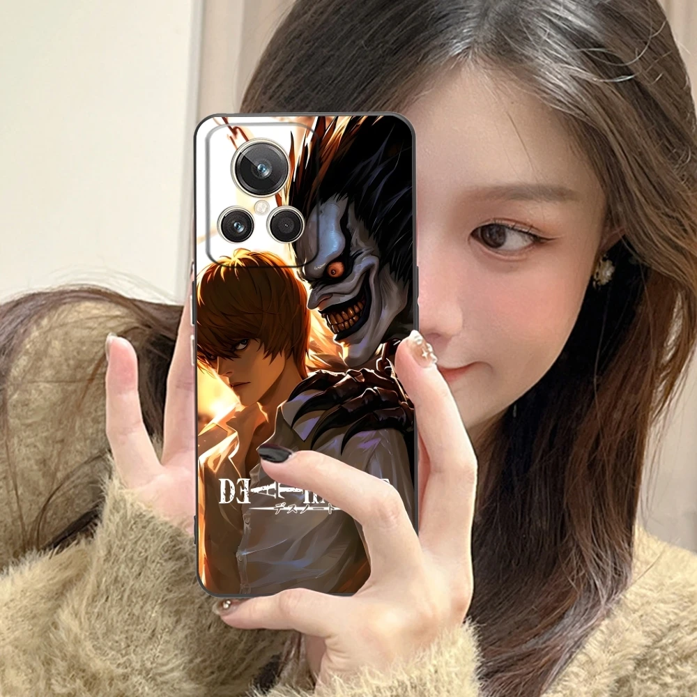 Death Note Kira Light Mobile Phone Case for Realme GT 2 9i 8i 7i Pro X50 X2 C35 C21 C20 C11 C3 Black Soft Phone Cover Shell