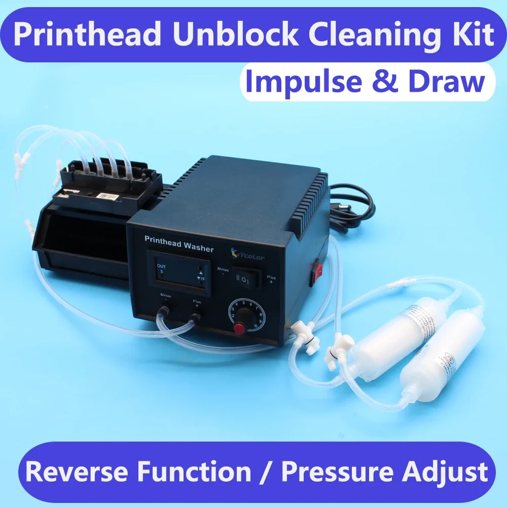 DTF Ink Printhead Wash Machine Clean Unclog Unblock Kit For Epson L1800 L805 1390 L800 i3200 XP600 Washer Print Head Cleanning