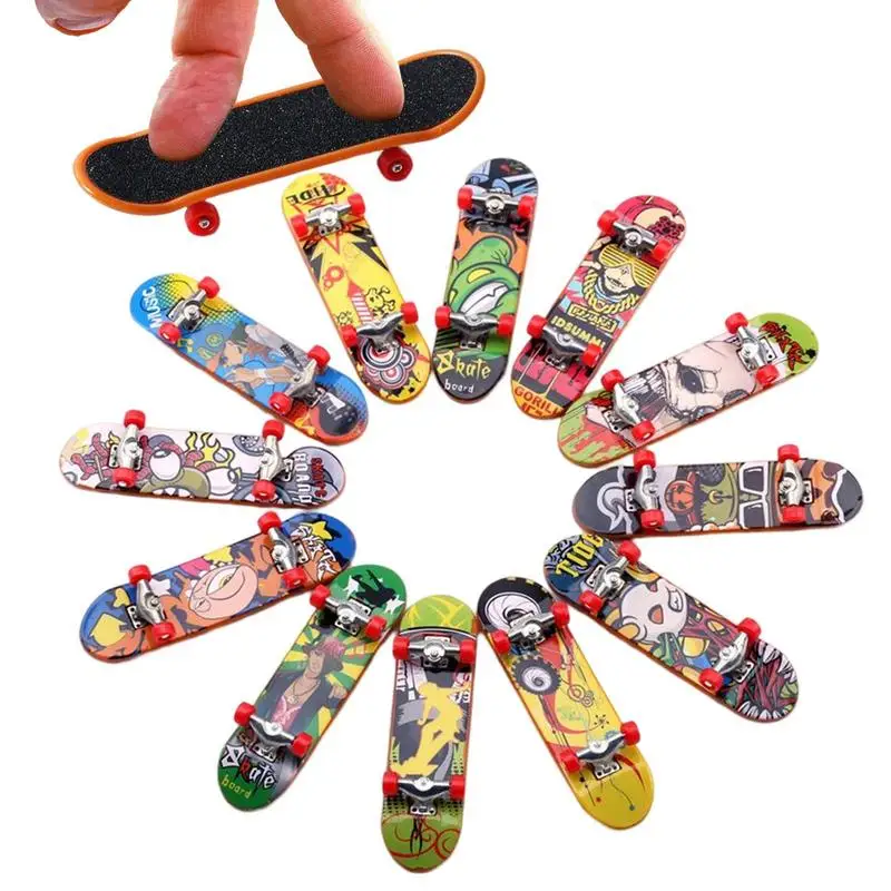 

Fingerboard Toy Finger Skateboards For Kids 12pcs Mini Skateboard Fingerboards Finger Toys Gifts For Kids Children Finger Skater