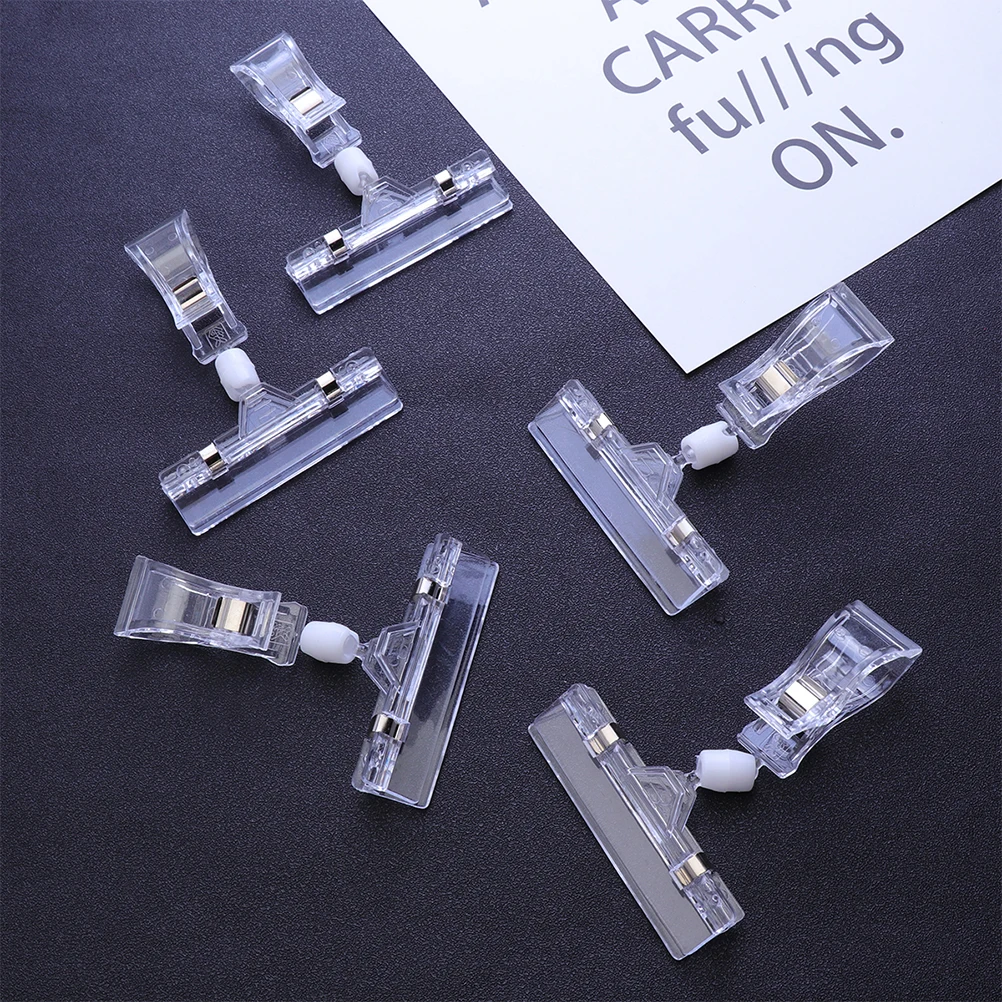 25 قطعة شفافة العالمي المشبك الرف تسمية حامل كريستال رف كليب لمتجر البيع بالتجزئة سوبر ماركت عرض علامة حامل