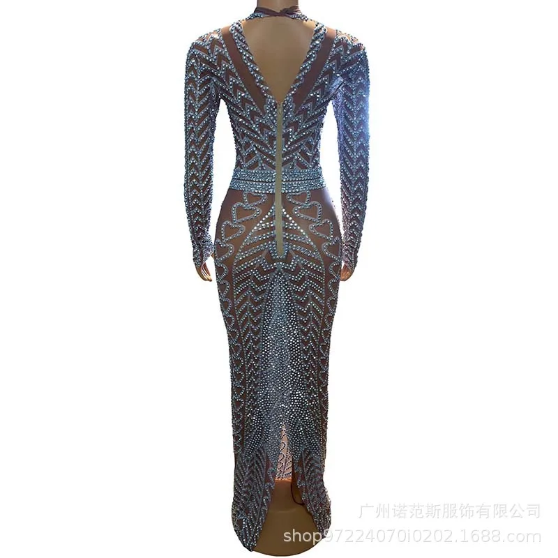 2025 فاخر حجر الراين أنيق الطابق التطهير فستان سهرة فستان المرأة الراقية تحسس سليم المناسب الكبار نموذج المنصة العصرية