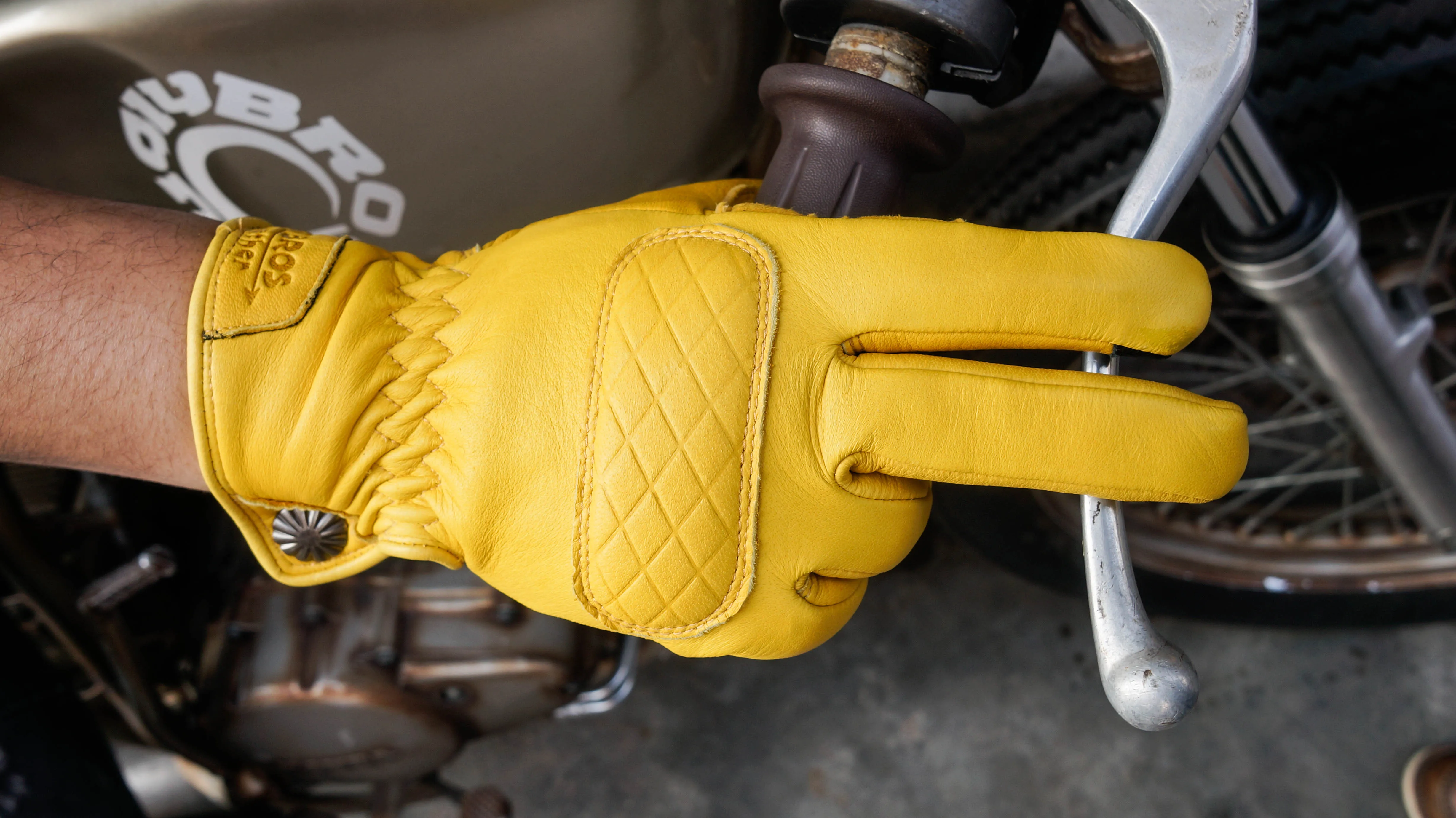 قفازات دراجات نارية من الجلد ا - مراجعة Motorcycle Gloves Leather Knuckle وسعره