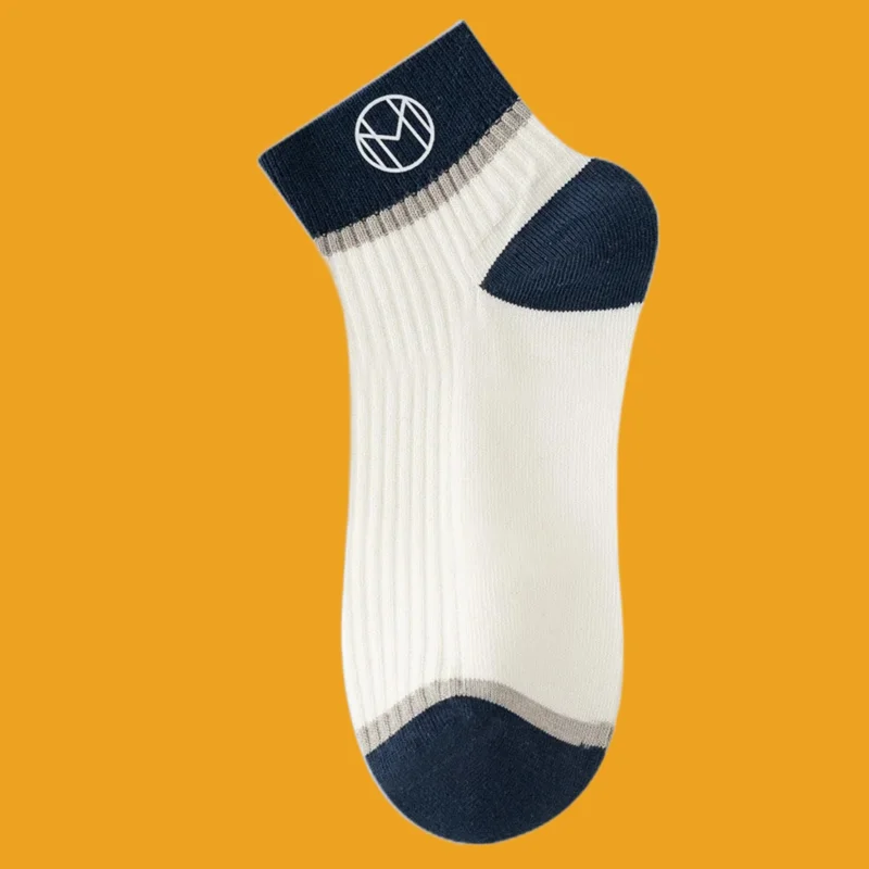 Chaussettes basses noires et blanches pour hommes, absorbant la sueur, respirantes, dépistolet antes, fines, sport, été, garçons, nouveau, 5/10, 2024 paires