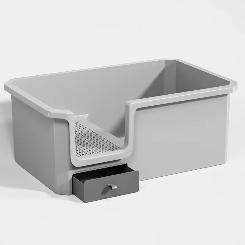 Tray With Strainer Litter Box open-ended Defecation Smell Proof Litter Box Large Sandbox Bathroom Arenero Para Gatos Home Items