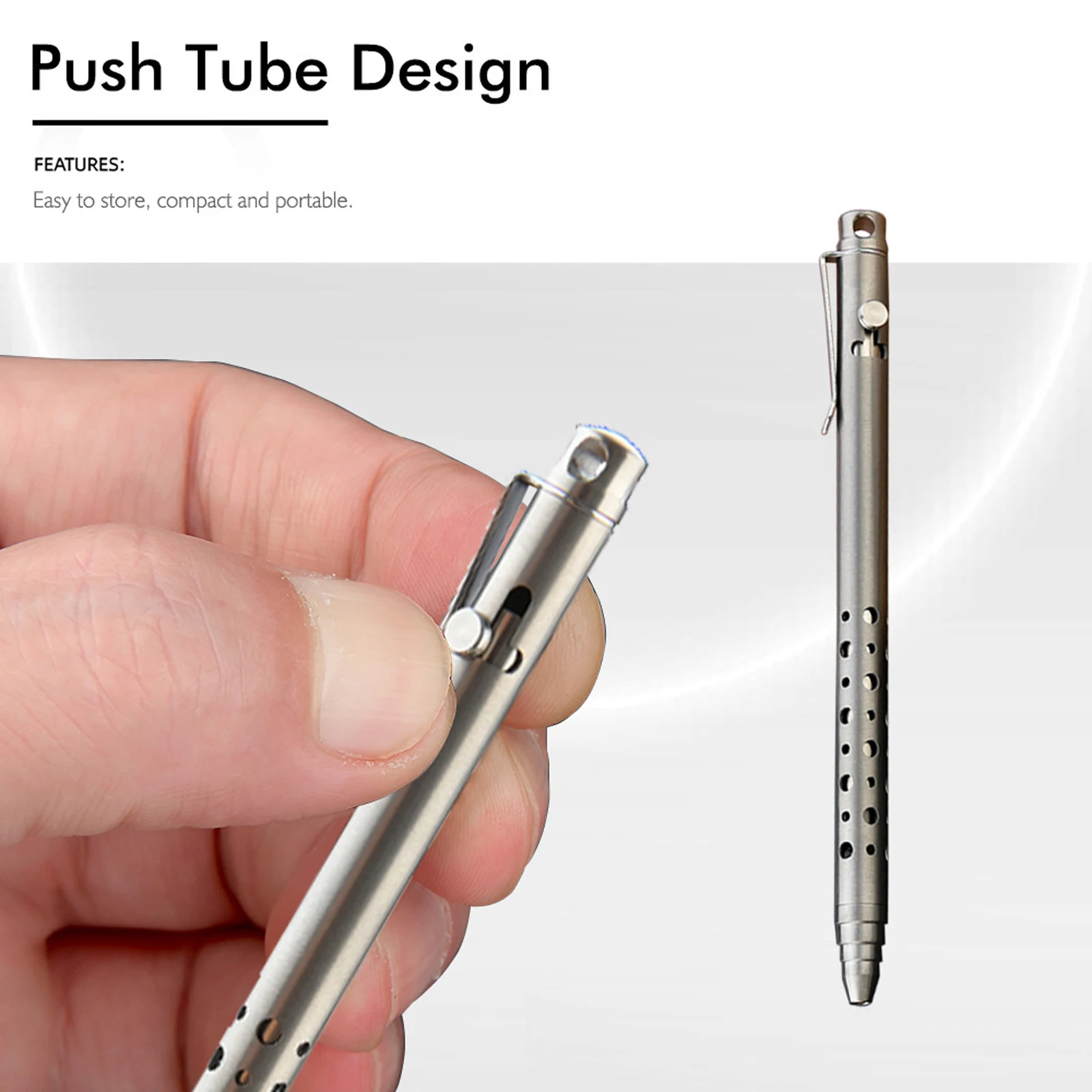 

Titanium Alloy EDC Pen Lightweight Mini Metal Ballpoint Pens Portable Signature Pens for Student Office School Stationery