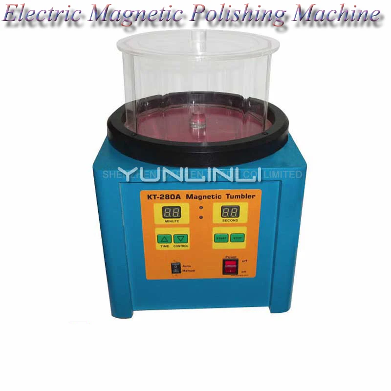 

220V KT-280 1100g Ferromagnetic Powerful Magnetic Tumbler Powerful Electric Magnetic Polishing Machine