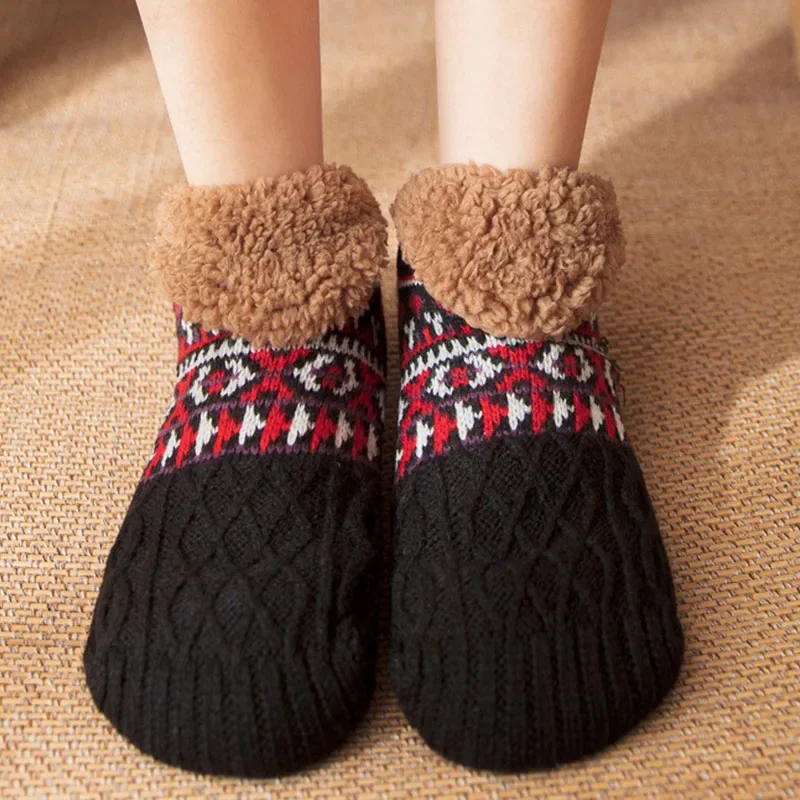 Fall and Winter Floor Socks Home Warm Women Men Snow Socks Sleep Carpet Slippers Sock Men Non-slip Yoga Socks