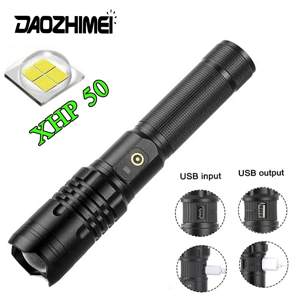 

XHP50 LED Flashlight 5 mode Zoomable 18650 Camping Lantern IPX5 Waterproof hunting,fishing, camping Working Light powerful torch