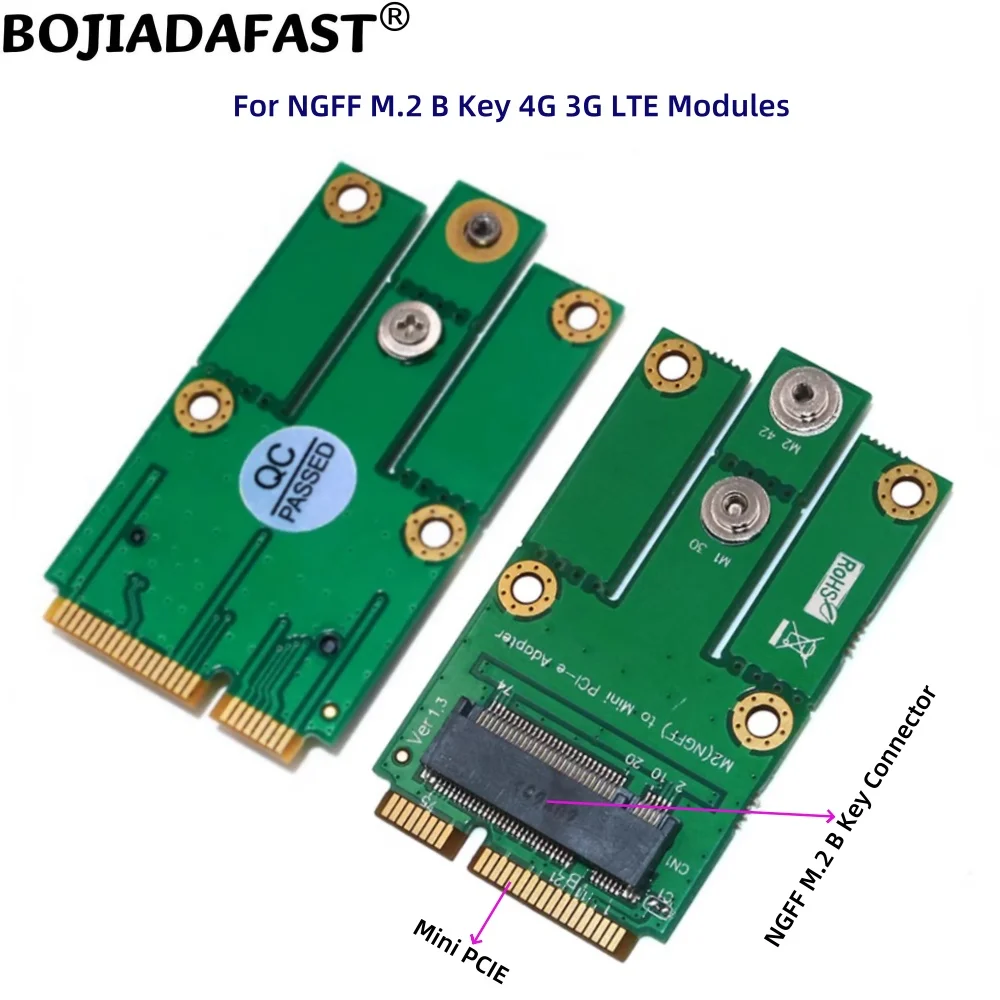 Mini PCI-E MPCIe Interface to M.2 NGFF B-Key Adapter (Without SIM Card Slot) for 3G 4G LTE WWAN Modules Modem