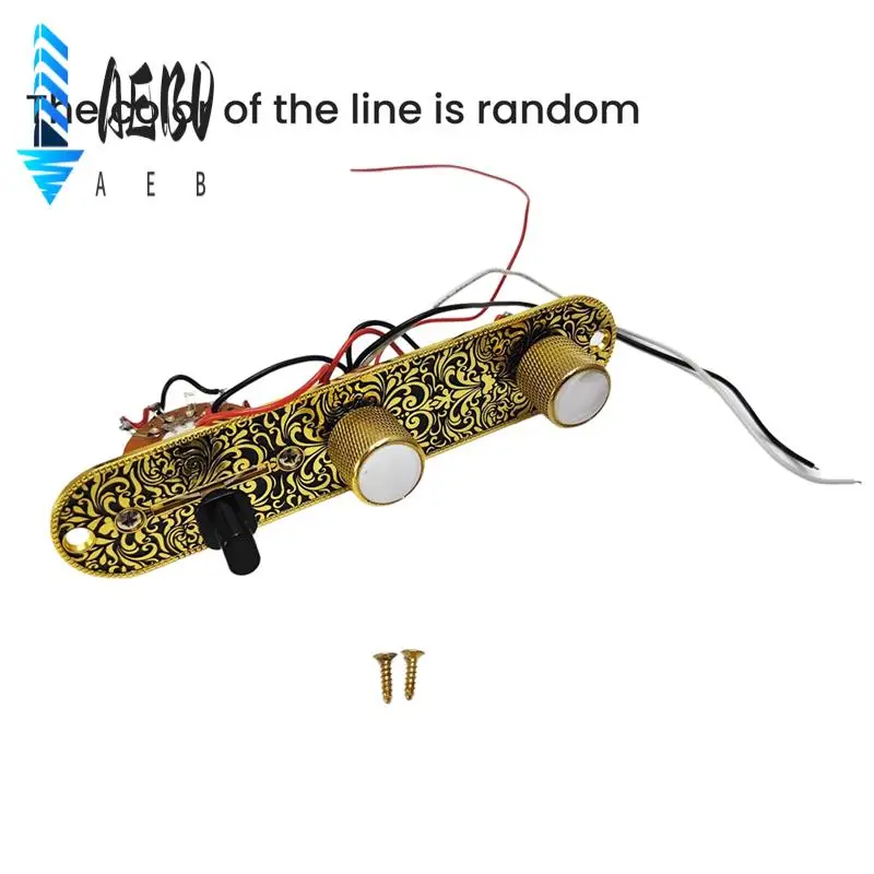 

AEB0-6 Струнное роликовое седло для гитары, предварительно смонтированная контрольная пластина и мостовая пластина, запасные части для электрогитары TL