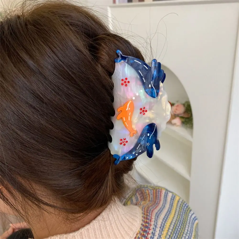 

Cute Hair Clip Ocean Fish Hair Grab Hairpin Shark Clip Blue Whale Hair Claw Geometry Headwear Acetic Acid Shark Clip Girls