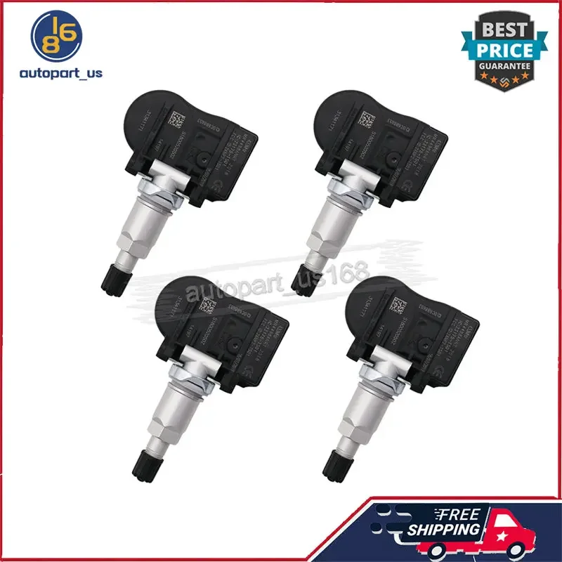 Tire Pressure Sensor 433MHZ 4Pcs 31341171 31341893 For Volvo C30 MW C70 MK II S70 LV V60 V70 MK III XC60 XC70 MK II XC90 MK II