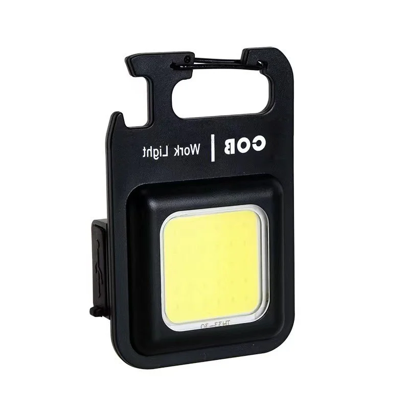مصباح LED صغير يعمل متعدد الوظائف وهج COB المفاتيح الخفيفة القابلة لإعادة الشحن المحمولة مصباح يدوي في الهواء الطلق التخييم المفتاح