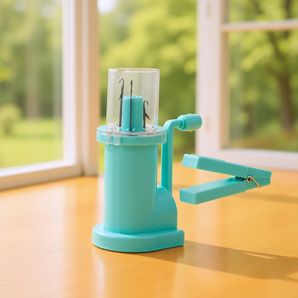 مطحنة الحياكة المدمجة البسيطة DIY آلة الحياكة اليدوية بكرة محمولة للملابس قبعة تزيين ملحقات الخياطة المتماسكة