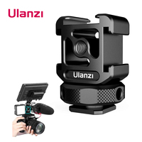 Ulanzi PT-12 DSLR Cold Shoe Mount Adapter DSLR Monitor Mount Three Cold Shoe for LED Light Microphone