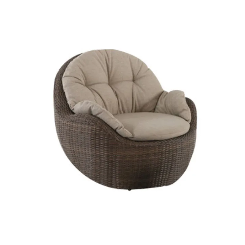Outdoor rattan sofa, single waterproof sunscreen famous courtyard garden outdoor coffee table rattan chair furniture modern