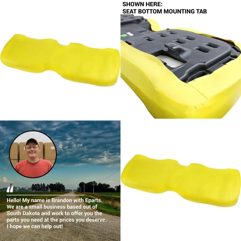 

Прямая замена желтой подушки сиденья для John Deere 4X2 HPX, 4X4 HPX, HPX 615E, HPX 815E, XUV 625i, XUV 825i, XUV 855D