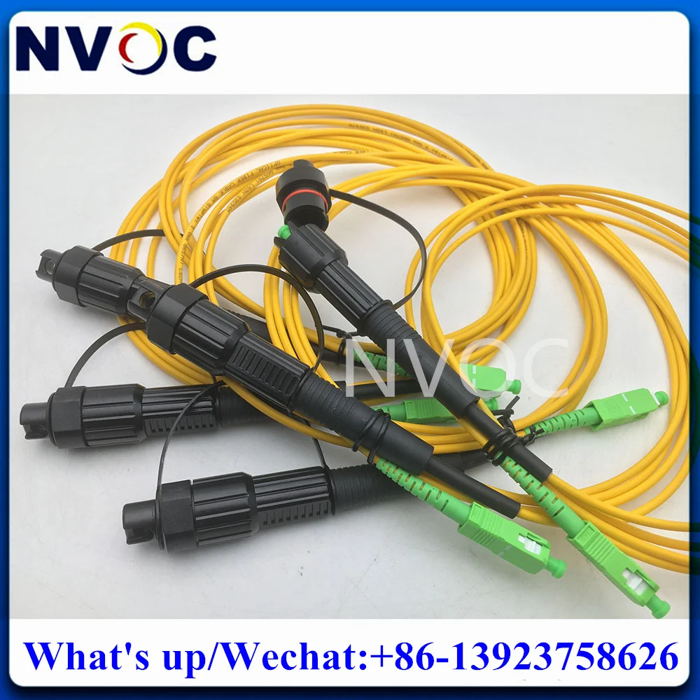 

10Pcs 1M 2M IP67 Huawei Corn Ing SC/APC Waterproof Mini Reinforced FTTA Patch Cord 3mm Yellow LSZH Optic Cable Connector