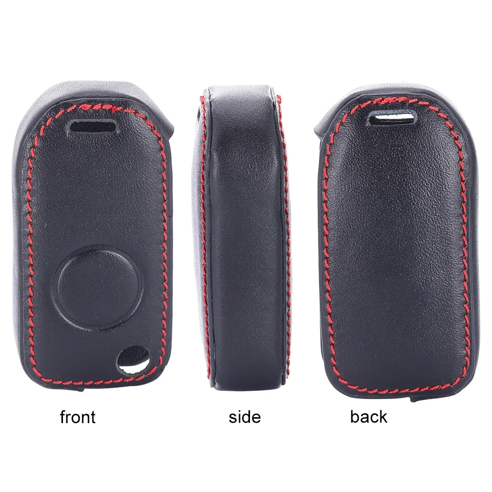 Genuine Leather Remote Car Keys Case Fob Cover for Mercedes W168 W124 W202 W210 W211 W203 Protective Keyring