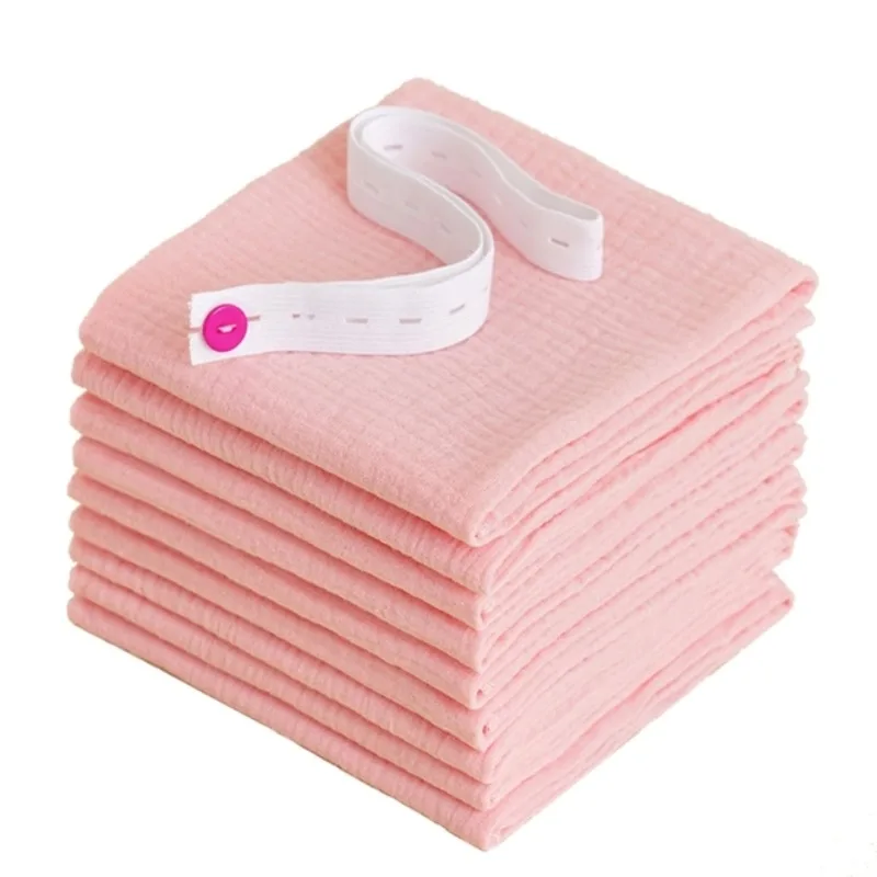 8Pcs/lot 100% Cotton Baby Gauze Diapers For Newborn Baby Nappy Changing 43x45cm Washable Reusable Double Layer Soft Baby Towels