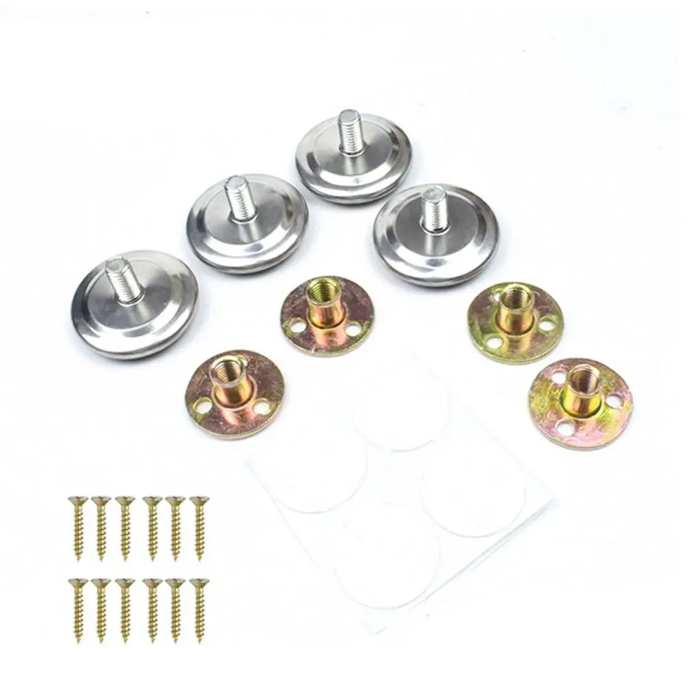 4pcs Height Adjustable Leveling Chair Leg Feet Furniture Mat Screw-in Base Sofa Bed Cabinet Table Floor Protector
