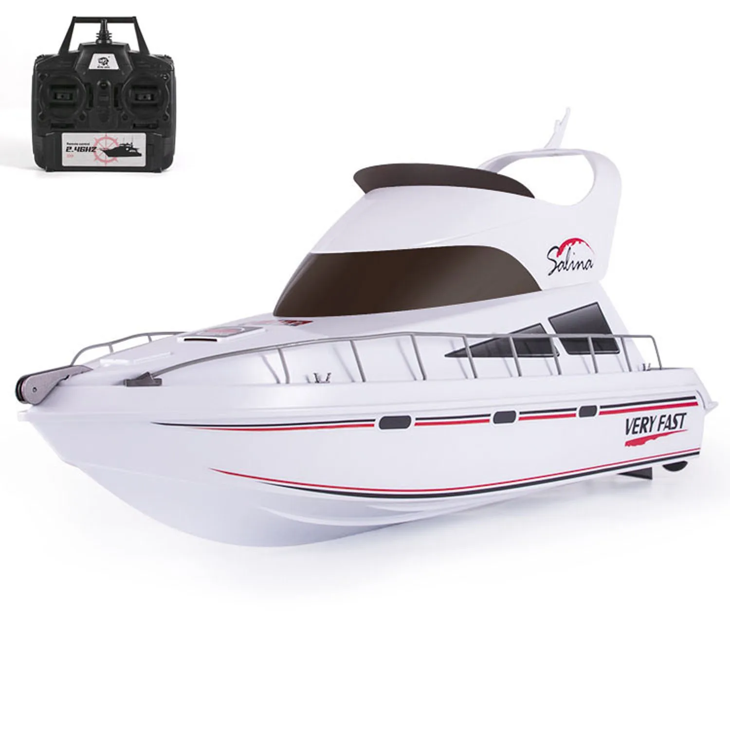 2.4G Heng Long RC Racing Boat High-Speed Yacht 20KM/H Ship Remote Control Assembled Model Servo Motor Toy Gift for Boys TH23788