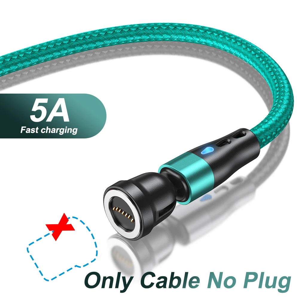AUFU 7Pin 5A Magnetische Typ C Kabel Für Xiaomi POCO Redmi Magnet Schnelle Lade Draht Für iPhone iPad Samsung Micro USB Daten kabel