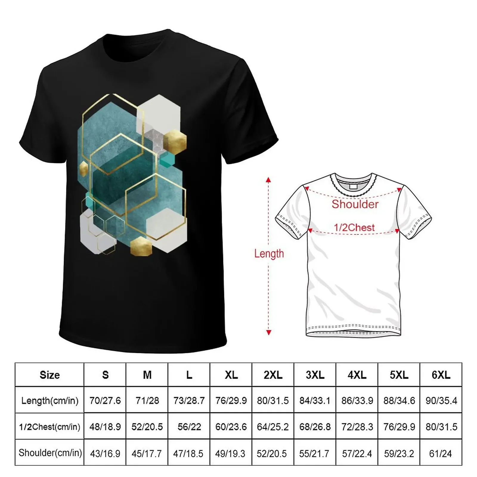 Hexagon Art T-Shirt vintage t shirts basketball graphic tees man clothes mens graphic t-shirts big and tall