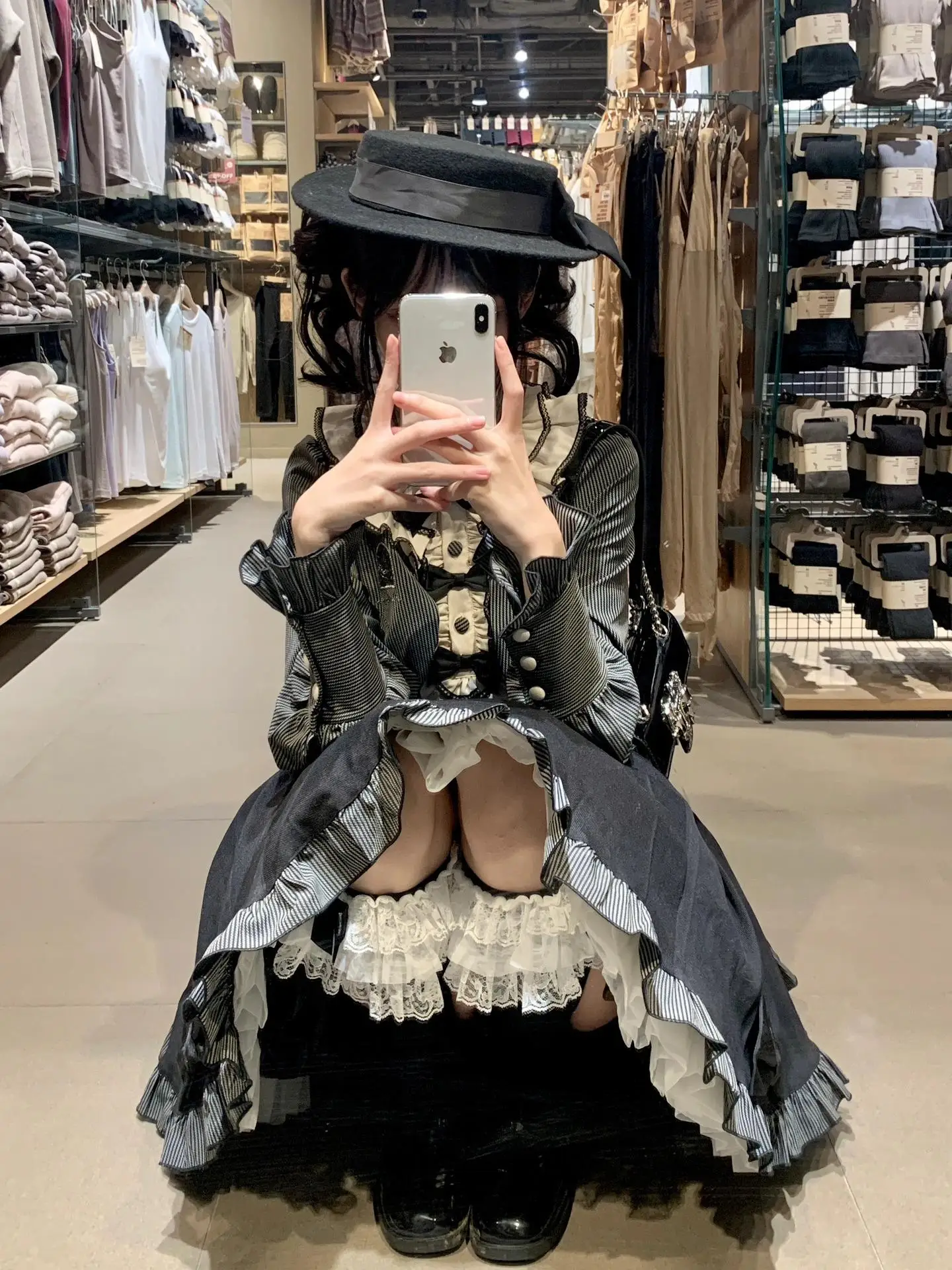 Preto doce menina falso vestido lolita de duas peças op elegante senhora lindo estilo princesa diário viagem boneca colarinho vestido