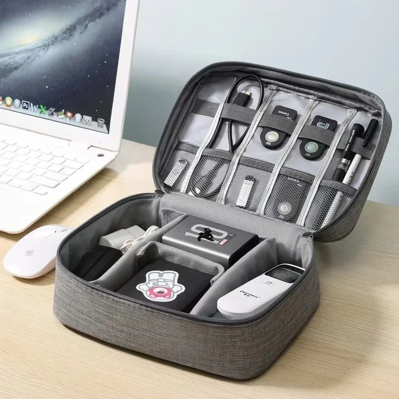 Travel Cable Bag Portable Digital Product Storage Bag USB Data Cable Organizer Headset Charging Treasure Box Bag Organizer