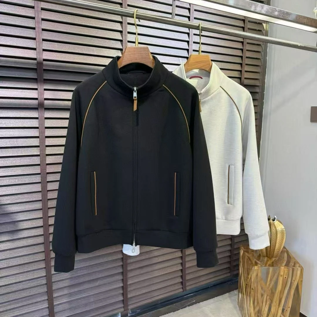 

BC Italian autumn and winter new fashion old money style stand-up collar zipper sweater jacket men's business coat